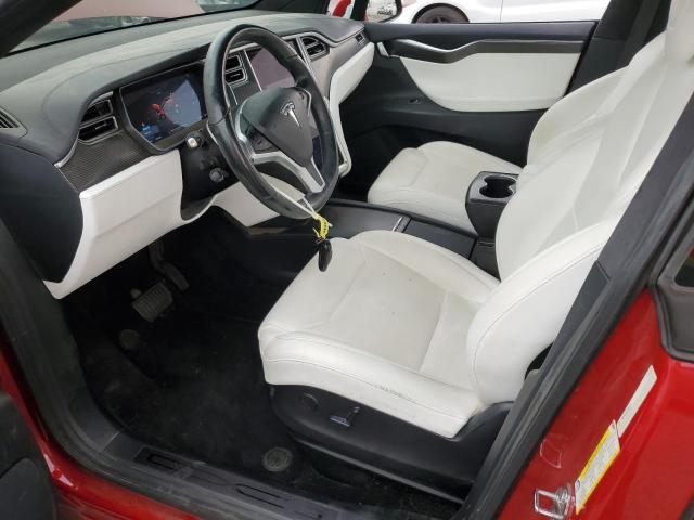 5YJXCAE23HF067744 - 2017 TESLA MODEL X Czerwony zdjęcie 7