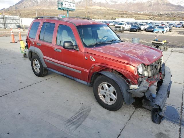 1J4GL48K27W694663 - 2007 JEEP LIBERTY SPORT წითელი ფოტო 4