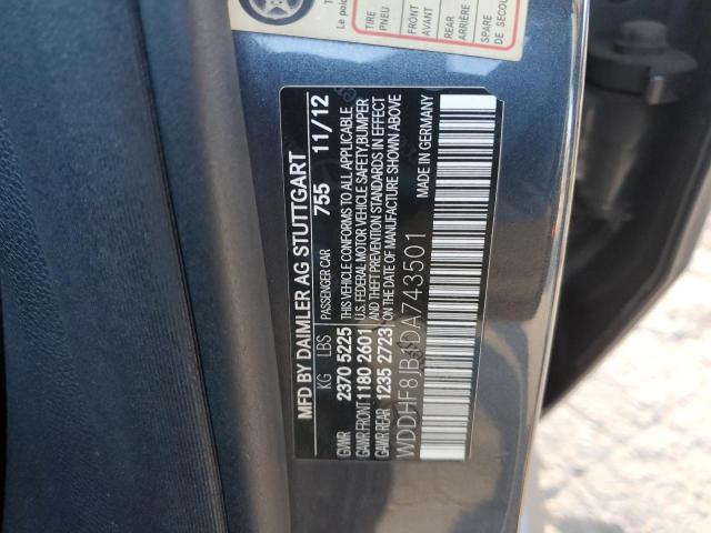 WDDHF8JB1DA743501 - 2013 MERCEDES-BENZ E 350 4MATIC CHARCOAL photo 12