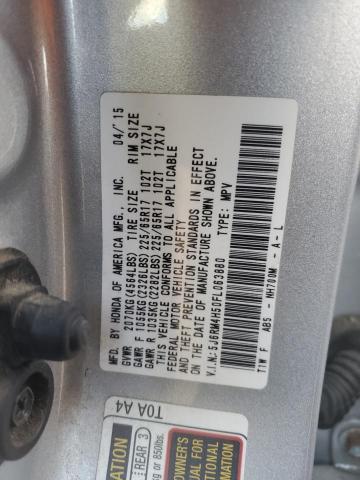 5J6RM4H50FL063880 - 2015 HONDA CR-V EX SILVER photo 13