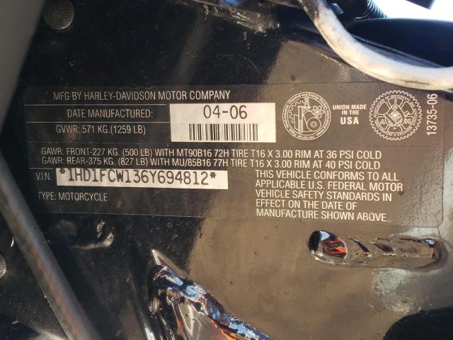 1HD1FCW136Y694812 - 2006 HARLEY-DAVIDSON FLHTCUI WHITE photo 8