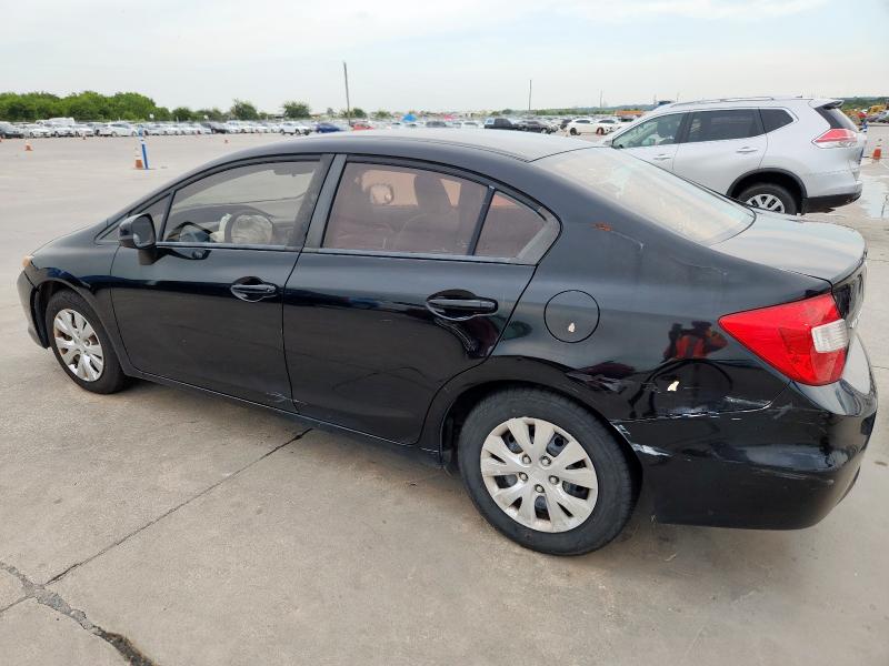 2HGFB2F50CH554112 - 2012 HONDA CIVIC LX BLACK photo 2