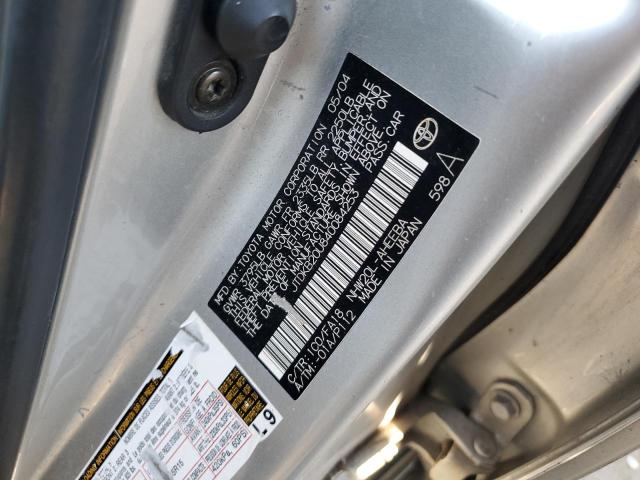 JTDKB20U840084253 - 2004 TOYOTA PRIUS SILVER photo 12