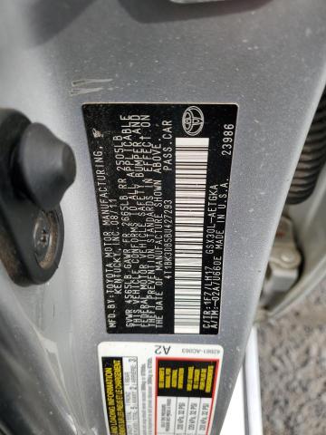 4T1BK3DB5BU427293 - 2011 TOYOTA AVALON BASE 银色 照片 12