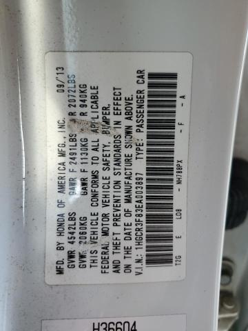 1HGCR3F83EA003897 - 2014 HONDA ACCORD EXL 白色 照片 13