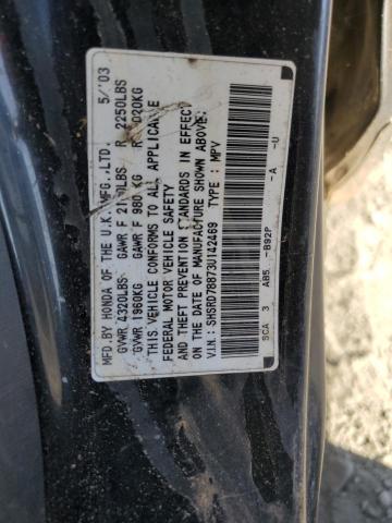 SHSRD78873U142469 - 2003 HONDA CR-V EX BLUE photo 13