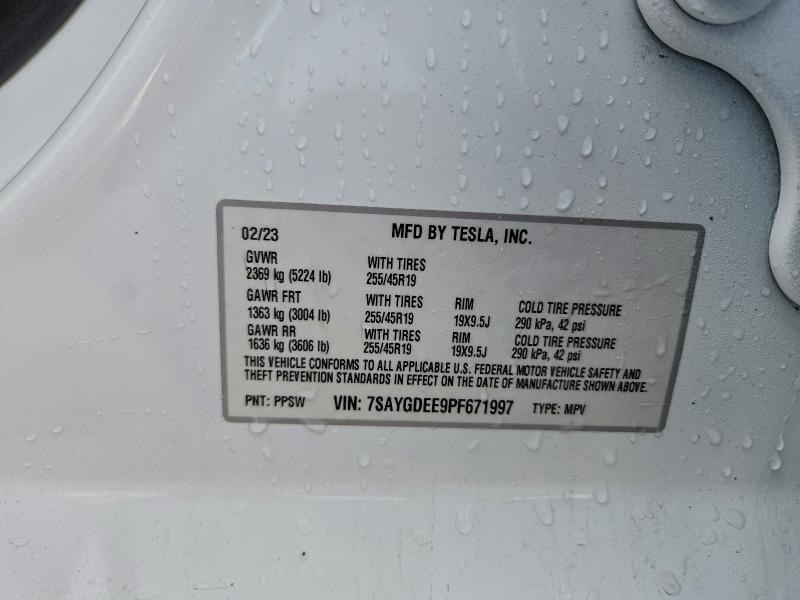 7SAYGDEE9PF671997 - 2023 TESLA MODEL Y Ağ foto 14
