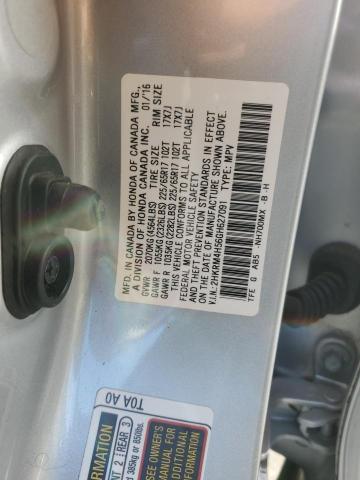 2HKRM4H56GH627091 - 2016 HONDA CR-V EX ვერცხლისფერი ფოტო 13