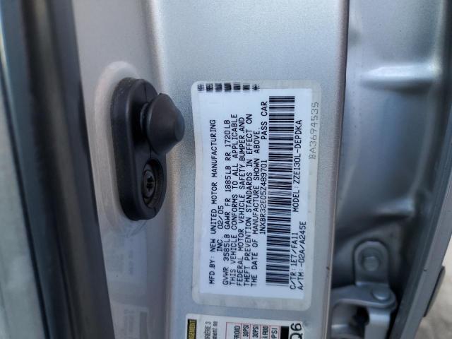 1NXBR32E05Z489701 - 2005 TOYOTA COROLLA CE Gümüş foto 12