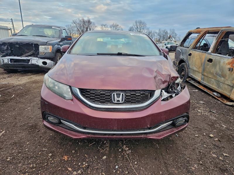 19XFB2F95DE053893 - 2013 HONDA CIVIC EXL BURGUNDY photo 5