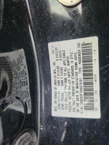 1HGCR2F7XHA276261 - 2017 HONDA ACCORD EX 黑色 照片 12