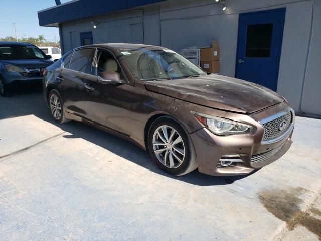 JN1BV7AP5EM670418 - 2014 INFINITI Q50 BASE BROWN photo 4