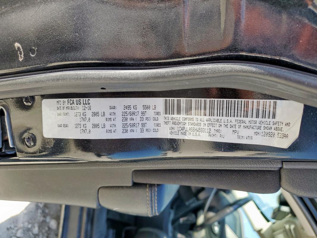 1C4PJLAS6HW593112 - 2017 JEEP CHEROKEE SPORT Qara foto 13