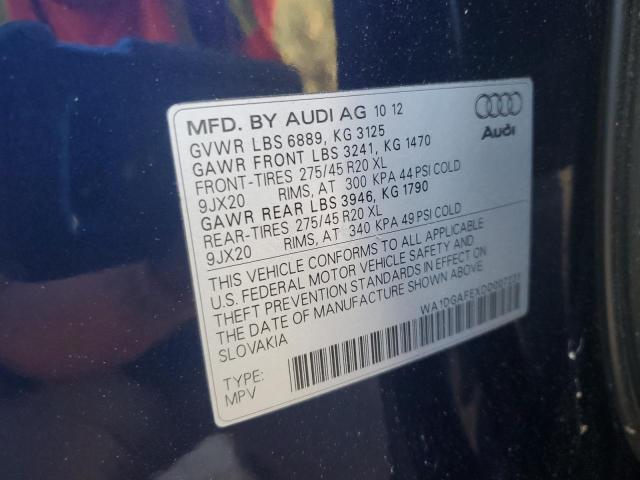 WA1DGAFEXDD007231 - 2013 AUDI Q7 PRESTIGE BLUE photo 12