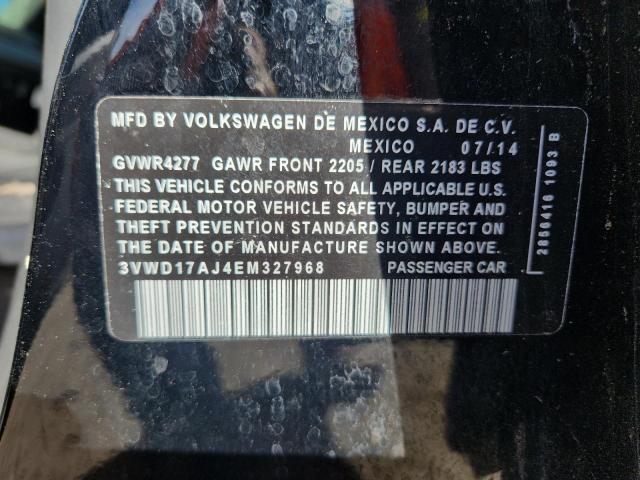 3VWD17AJ4EM327968 - 2014 VOLKSWAGEN JETTA SE BLACK photo 12
