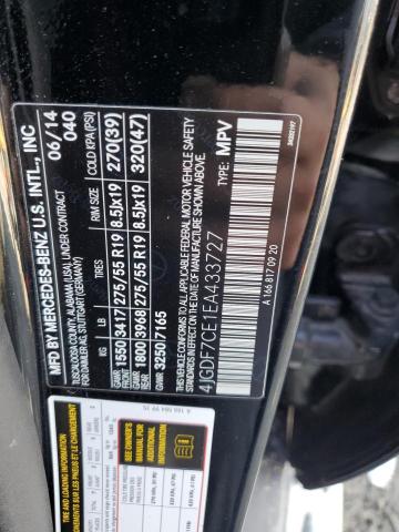 4JGDF7CE1EA433727 - 2014 MERCEDES-BENZ GL 450 4MATIC BLACK photo 13