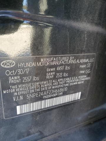 5NPE24AF2JH668610 - 2018 HYUNDAI SONATA SE 黑色 照片 12