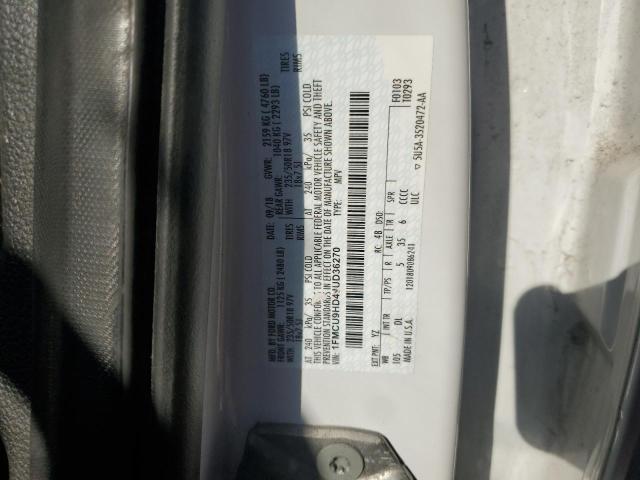 1FMCU9HD4JUD36270 - 2018 FORD ESCAPE SEL WHITE photo 13