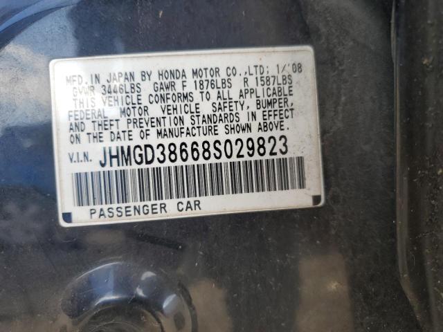 JHMGD38668S029823 - 2008 HONDA FIT SPORT BLACK photo 13