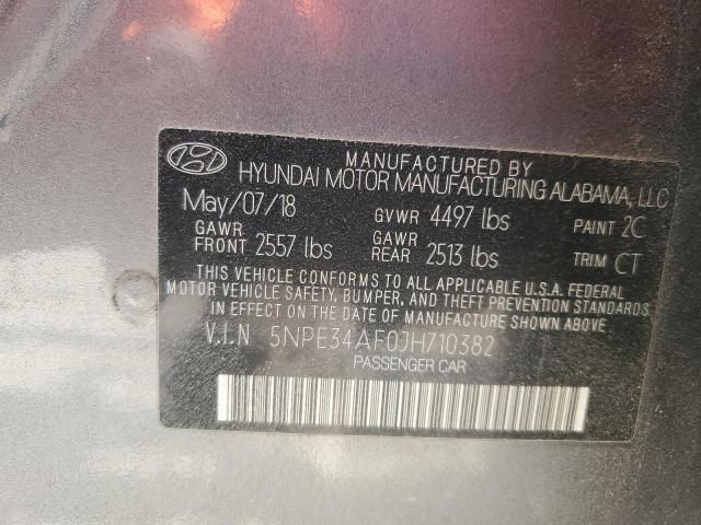 5NPE34AF0JH710382 - 2018 HYUNDAI SONATA SPORT ვერცხლისფერი ფოტო 12