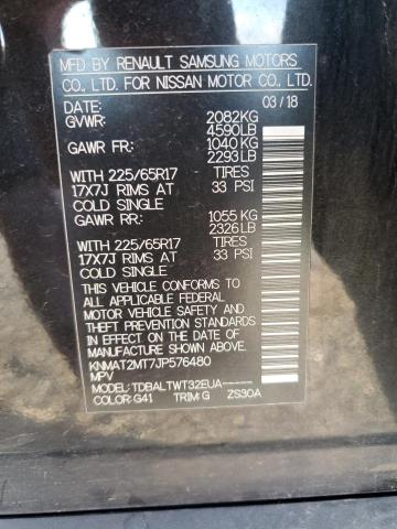 KNMAT2MT7JP576480 - 2018 NISSAN ROGUE S 黑色 照片 13