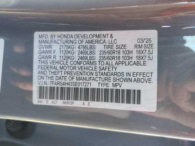 7FARS4H43SE017271 - 2025 HONDA CR-V EX GRAY photo 13