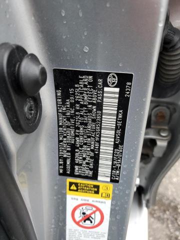 4T4BF1FK5GR523850 - 2016 TOYOTA CAMRY LE SILVER photo 12