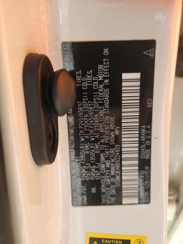 5TDBK3EH8DS224929 - 2013 TOYOTA HIGHLANDER BASE أبيض صورة 13