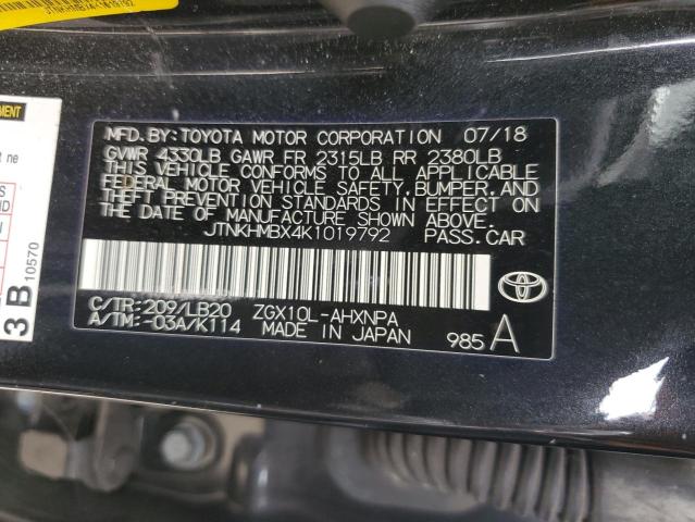 JTNKHMBX4K1019792 - 2019 TOYOTA C-HR XLE Siyah fotoğraf 14