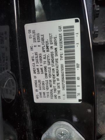 1HGCP25848A074581 - 2008 HONDA ACCORD EXL BLACK photo 12