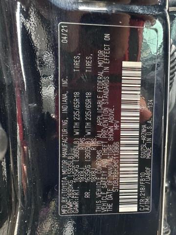 5TDBZRBH3MS113966 - 2021 TOYOTA HIGHLANDER L BLACK photo 12
