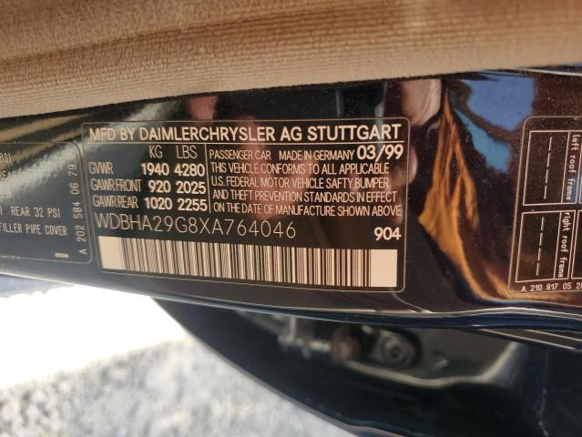 WDBHA29G8XA764046 - 1999 MERCEDES-BENZ C 280 BLUE photo 12