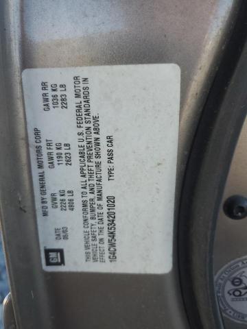 1G4CW54K534201020 - 2003 BUICK PARK AVENU BROWN photo 12