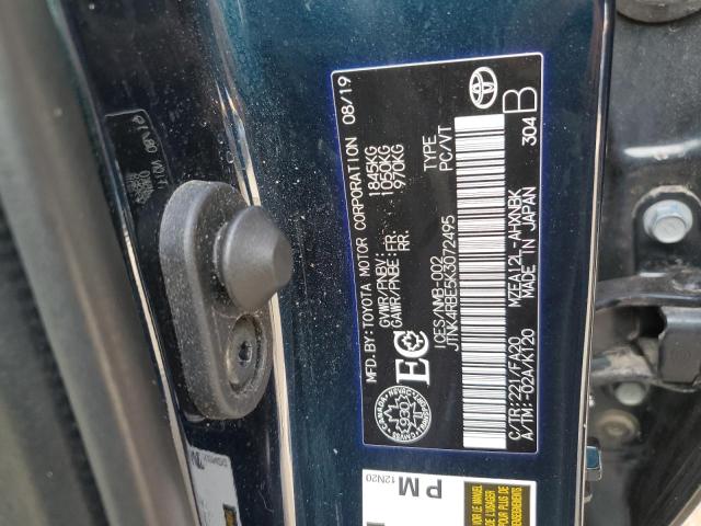 JTNK4RBE5K3072495 - 2019 TOYOTA COROLLA SE Mavi fotoğraf 12