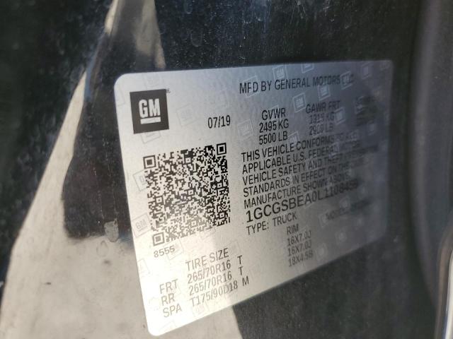 1GCGSBEA0L1108459 - 2020 CHEVROLET COLORADO Schwarz Foto 12