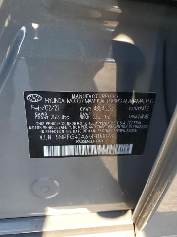 5NPEG4JA6MH118028 - 2021 HYUNDAI SONATA SE GRAY photo 13