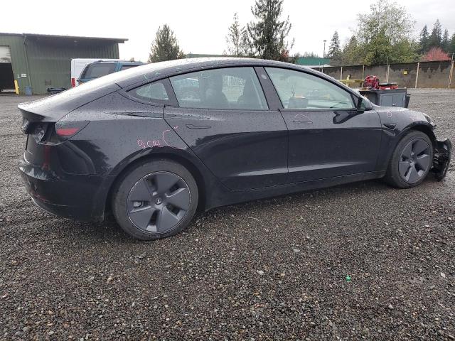 5YJ3E1EB5NF257775 - 2022 TESLA MODEL 3 黑色 照片 3