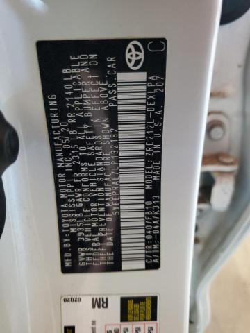 5YFEPRAE7LP132182 - 2020 TOYOTA COROLLA LE 白色 照片 12