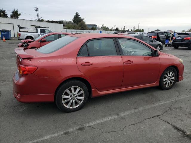 1NXBU40E09Z139871 - 2009 TOYOTA COROLLA BASE წითელი ფოტო 3