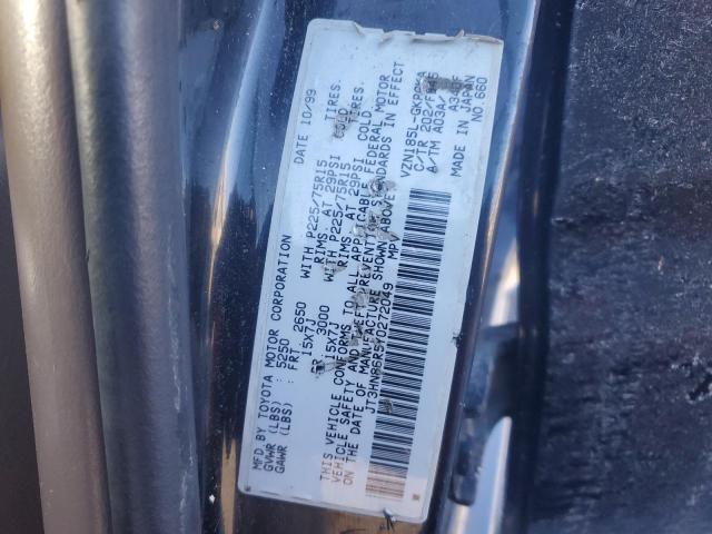 JT3HN86R5Y0272049 - 2000 TOYOTA 4RUNNER SR5 Schwarz Foto 12