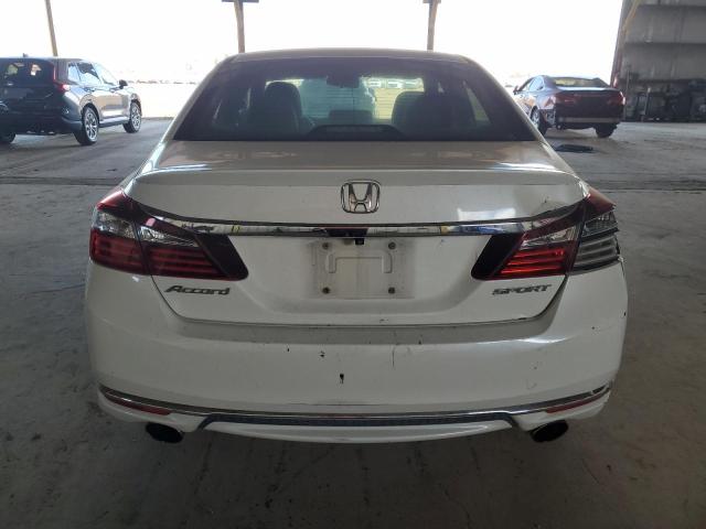 1HGCR2F58GA132138 - 2016 HONDA ACCORD SPORT WHITE photo 6