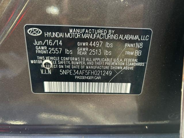 5NPE34AF5FH021249 - 2015 HYUNDAI SONATA SPORT BROWN photo 10