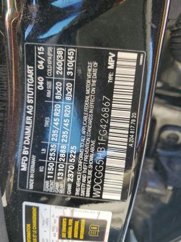 WDCGG5HB1FG426867 - 2015 MERCEDES-BENZ GLK 350 BLACK photo 13