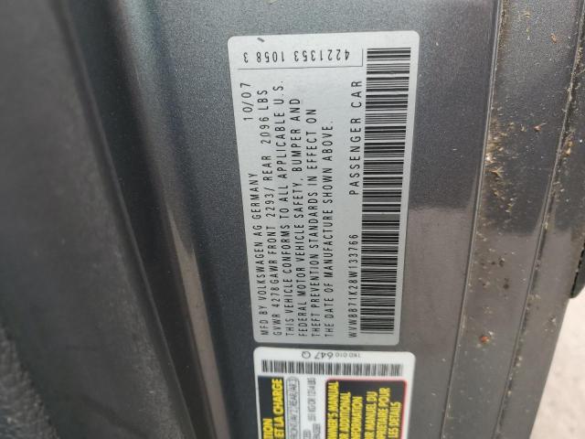 WVWBB71K28W133766 - 2008 VOLKSWAGEN RABBIT GRAY photo 12