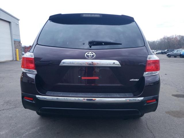 5TDBK3EH3DS196702 - 2013 TOYOTA HIGHLANDER BASE برغندي صورة 6