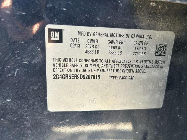 2G4GR5ER9D9207616 - 2013 BUICK REGAL BLUE photo 10