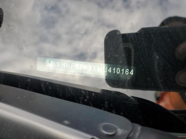 SHHFK7H9XMU410164 - 2021 HONDA CIVIC SPORT TOURING WHITE photo 12