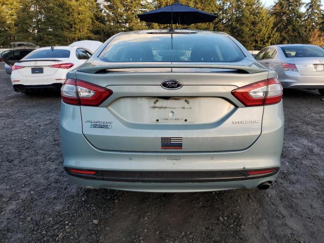 3FA6P0SU8DR247753 - 2013 FORD FUSION TITANIUM PHEV BLUE photo 6