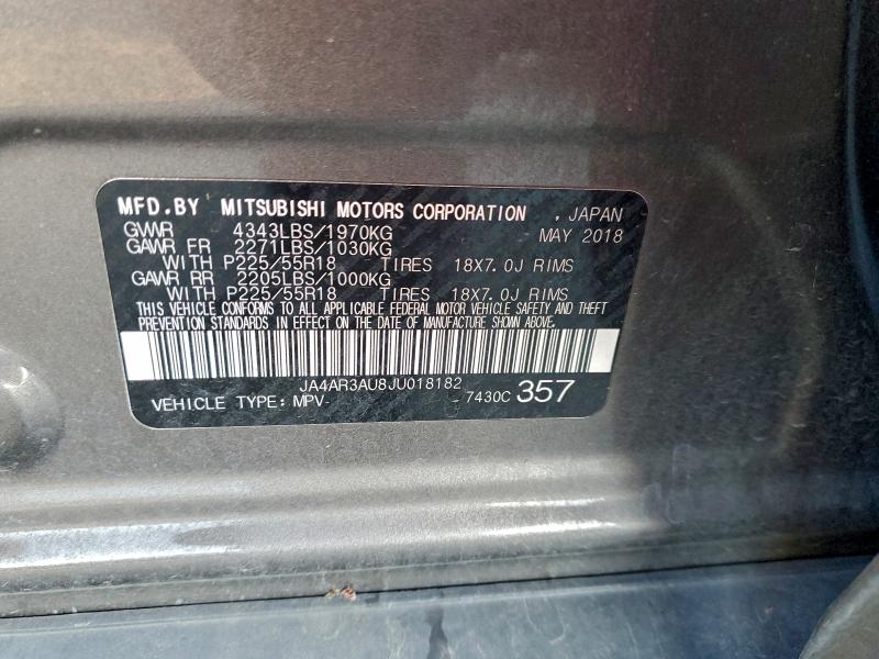 JA4AR3AU8JU018182 - 2018 MITSUBISHI OUTLANDER ES CHARCOAL photo 13