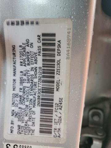 1NXBR30E77Z821218 - 2007 TOYOTA COROLLA CE Silber Foto 12